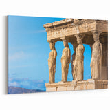 Ancient Greek Decor - Caryatids of Erechtheion Canvas for Classical Interiors