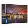 Auckland Cityscape - Vibrant Night Art