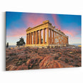 Parthenon Canvas - Acropolis Artwork with Sunset for Athens Wall Art
