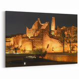 Diriyah Fortress Night Scene Prints - Saudi Arabian Landmark Wall Art