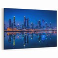 Modern Saudi Arabian Skyline Art - Nighttime Cityscape Reflection Print