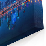 Modern Saudi Arabian Skyline Art - Nighttime Cityscape Reflection Print