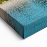 Waterfront Mosque with Palm Trees Scenic Print - Saudi Arabian Mosque Art