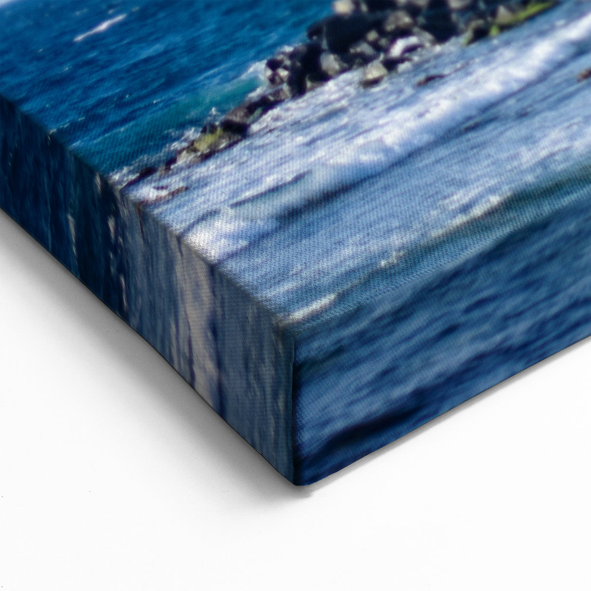 White Seaside Mosque Art - Saudi Arabian Mosque by the Sea Scenic Print