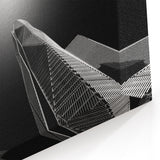 Modern Saudi Arabian Architecture Art - Black with White Urban Skyscrapers