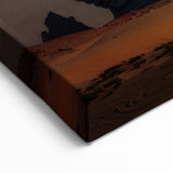 Saudi Arabian Starry Night Art - Majestic Rock Formation in Desert Print