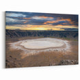Scenic Volcanic Crater at Sunset Wall Print - Saudi Arabian Crater Art