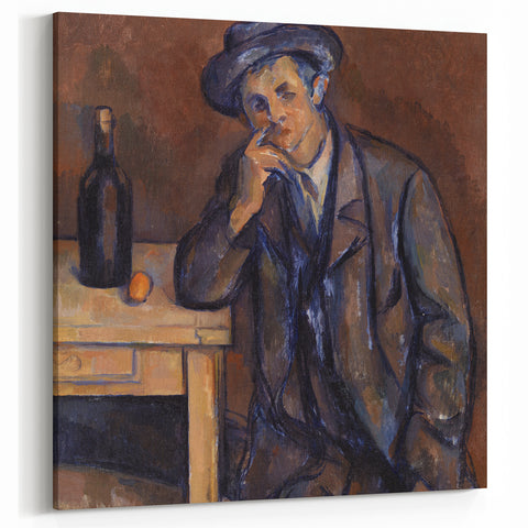 Paul Cezanne Prints - Thoughtful Man Portrait Post-Impressionist Wall Art