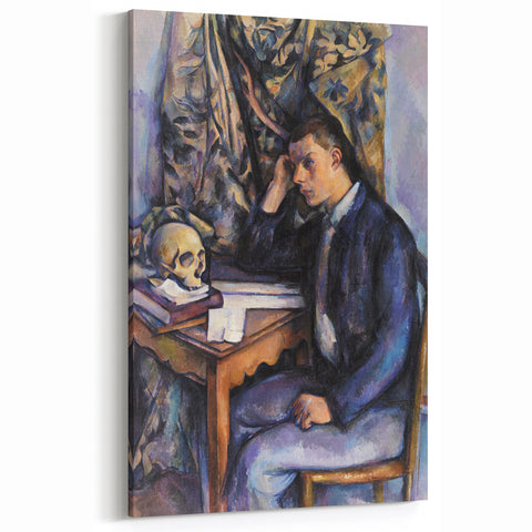 Paul Cezanne Prints - Reflective Scholar Portrait Post-Impressionist Wall Art