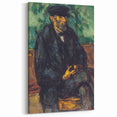 Paul Cezanne Prints - Man in Black Coat Post-Impressionist Wall Art