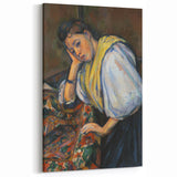 Paul Cezanne Prints - Pensive Woman Portrait Post-Impressionist Wall Art