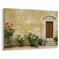 Crete Wall Art - Scenic Greek Door with Roses in Crete Canvas Print