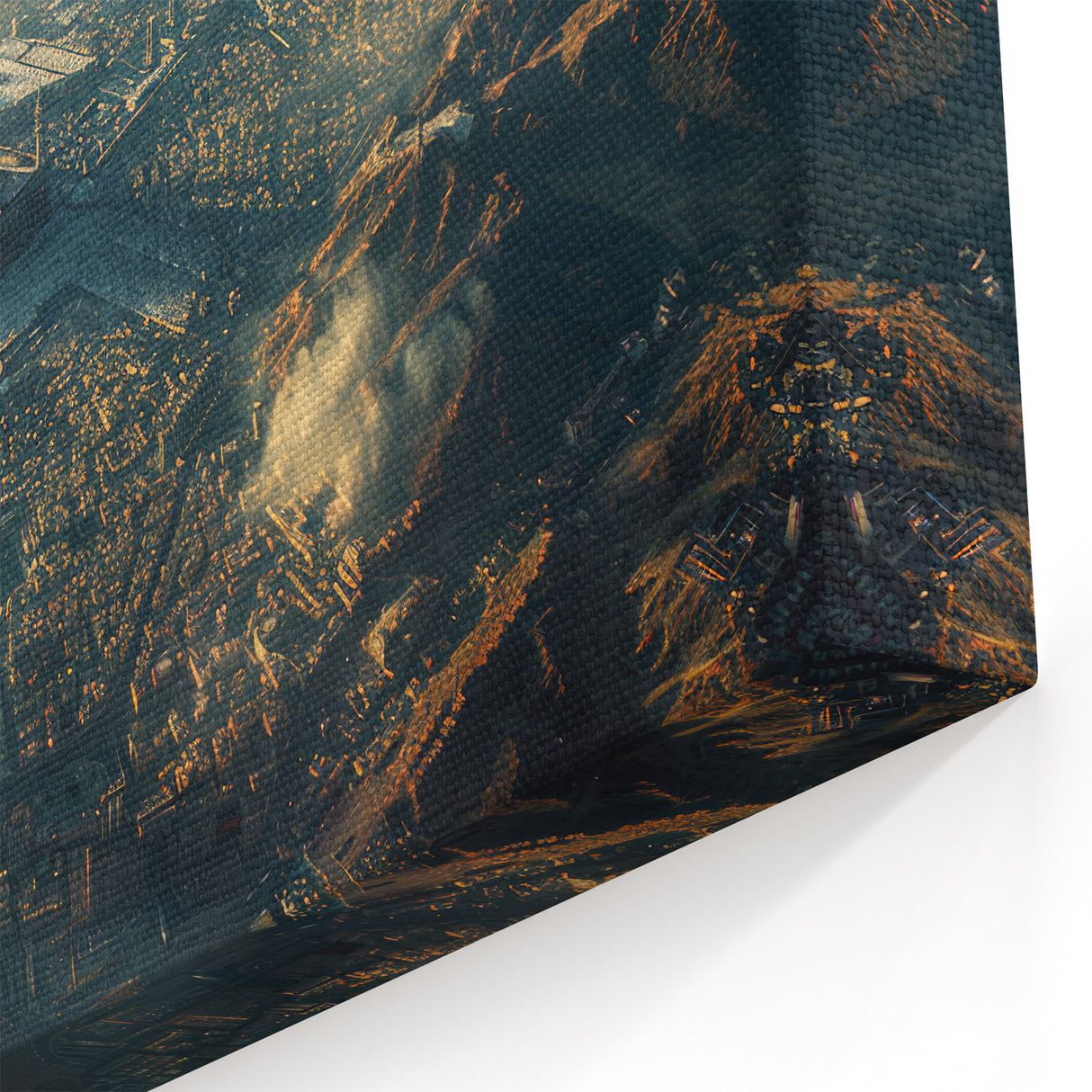 Aerial Arabian Scenery Prints - Majestic Mosque with Cityscape Art