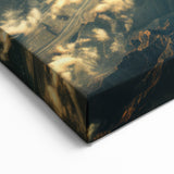 Aerial Arabian Scenery Prints - Majestic Mosque with Cityscape Art