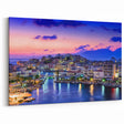 Crete Photography Art - Sunset View Over Agios Nikolaos Crete Canvas