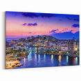 Crete Photography Art - Sunset View Over Agios Nikolaos Crete Canvas