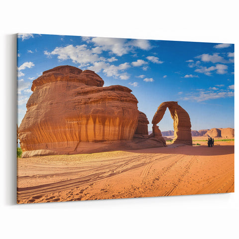 Desert Landscape Prints - Majestic Rock Formation in Arabian Scenery Art