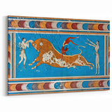 Crete Art Prints - Minoan Bull Leaping Fresco from Knossos Wall Art