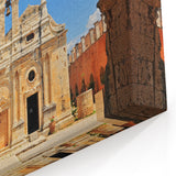 Crete Photography Art - Arkadi Monastery Framed by Historic Archway