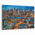 Denver Cityscape Prints with Golden Twilight - Colorado Wall Decor