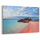Crete Scenery Wall Art - Pink Sands and Waters at Elafonissi Beach Print