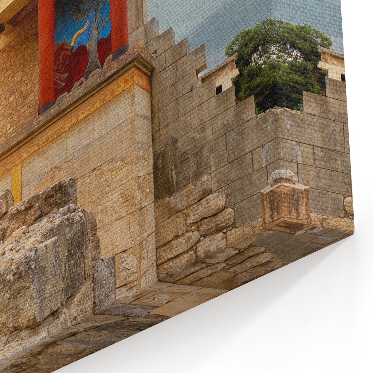 Crete Framed Art - Knossos Palace at Sunrise with Historic Charm