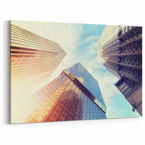 Denver Skyscrapers with Sunlight Reflection - Mile High City Wall Art