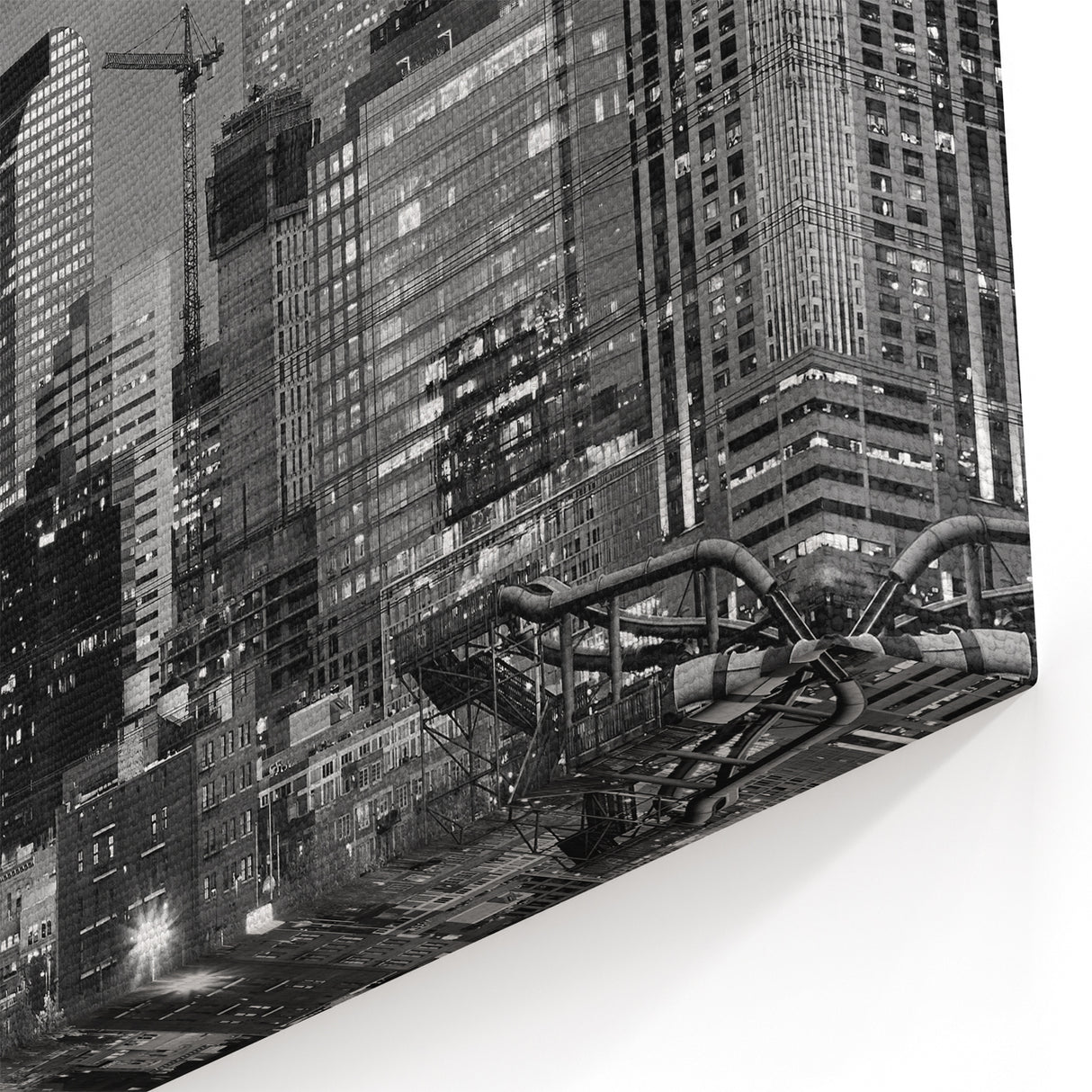 Black and White Denver Skyline Art - Modern Mile High City Wall Decor
