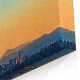 Distant Denver Skyline with Mountain View - Colorado Landscape Wall Art