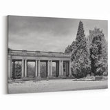 Snowy Architecture in Denver Park - Black and White Colorado Wall Art