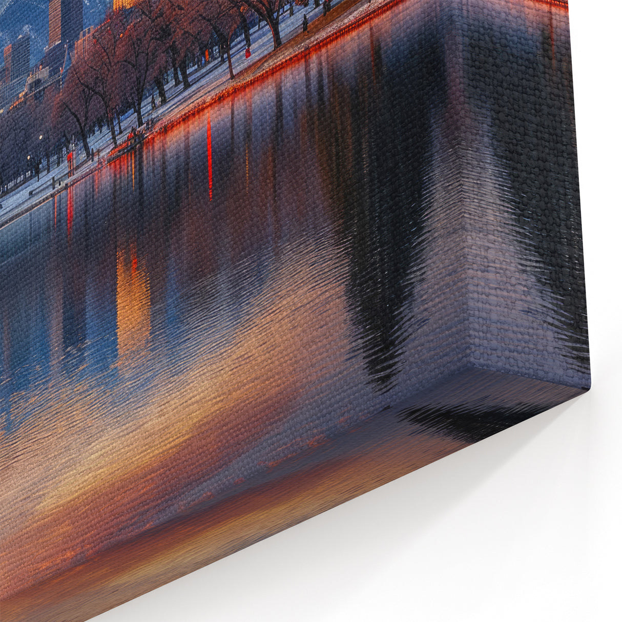 Denver Cityscape Art - Stunning Mountain Sunset Reflections Wall Decor