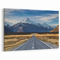 New Zealand Travel Art - Scenic Road to Canterbury Mountains Photography Print