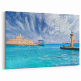 Rhodes Photography Prints - Greek Island Wall Decor with Harbor View