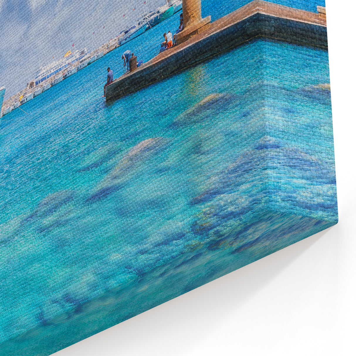 Rhodes Photography Prints - Greek Island Wall Decor with Harbor View