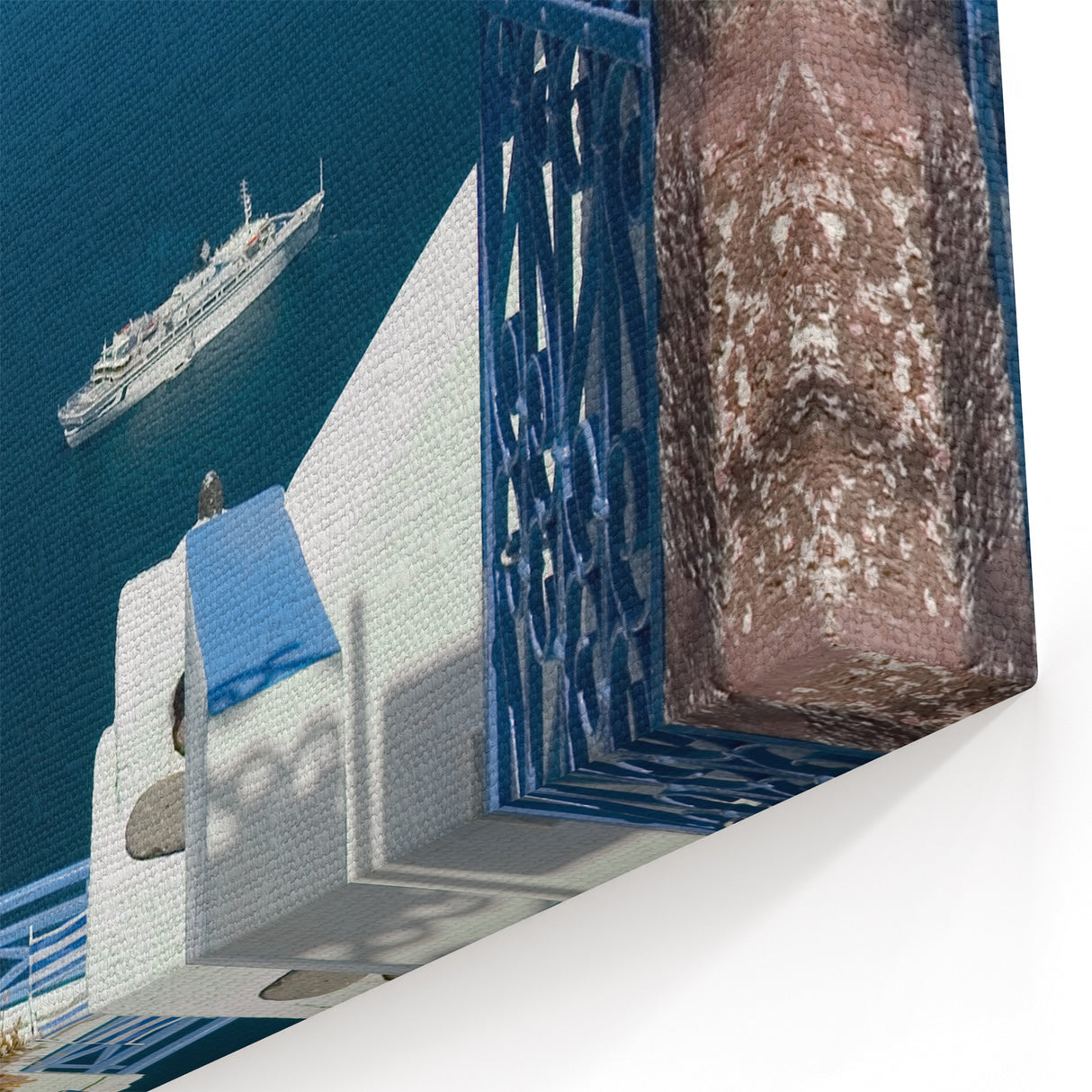 Santorini Wall Art - Greece Landscape Art Featuring Aegean Sea View