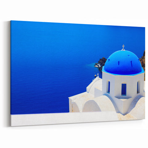 Scenic Santorini Prints - Greece Landscape Art with Iconic Dome