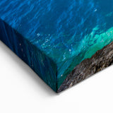 Greek Island Artwork - Santorini Canvas Prints with Coastal Village