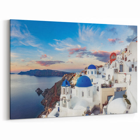 Santorini Canvas Prints - Scenic Santorini Prints at Sunset