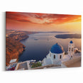 Santorini Wall Art - Scenic Santorini Prints with Sunset Horizon