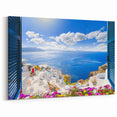 Greece Landscape Art – Scenic Santorini Canvas Prints of Aegean Sea