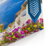 Greece Landscape Art – Scenic Santorini Canvas Prints of Aegean Sea