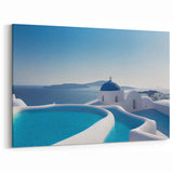 Santorini Canvas Prints – Scenic Greece Landscape Art of Aegean View