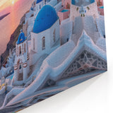 Scenic Santorini Prints – Greek Island Artwork with Sunset View
