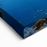 Santorini Wall Art – Greece Landscape Art with Blue Domes and Sea View