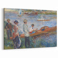 Pierre-Auguste Renoir Paintings – Impressionist Art Print of Rowers and Riverbank Scene