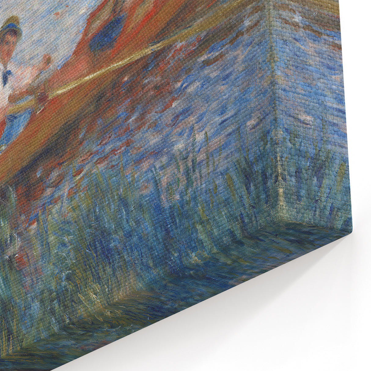 Pierre-Auguste Renoir Paintings – Impressionist Art Print of Rowers and Riverbank Scene