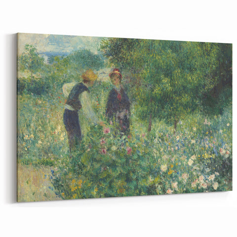Pierre-Auguste Renoir Paintings – Impressionist Art Print of Garden Scene
