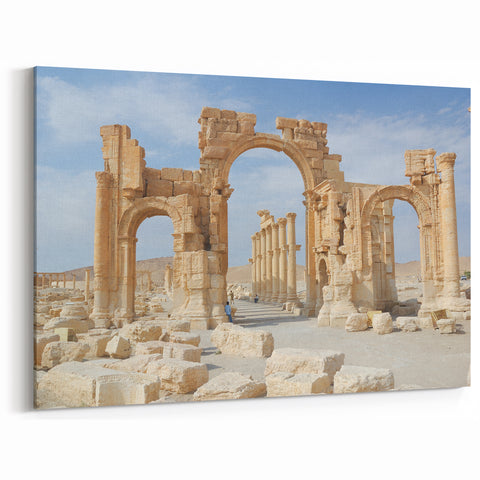 Ancient Ruins Wall Art - Historical Landmarks Canvas Print for Home Decor