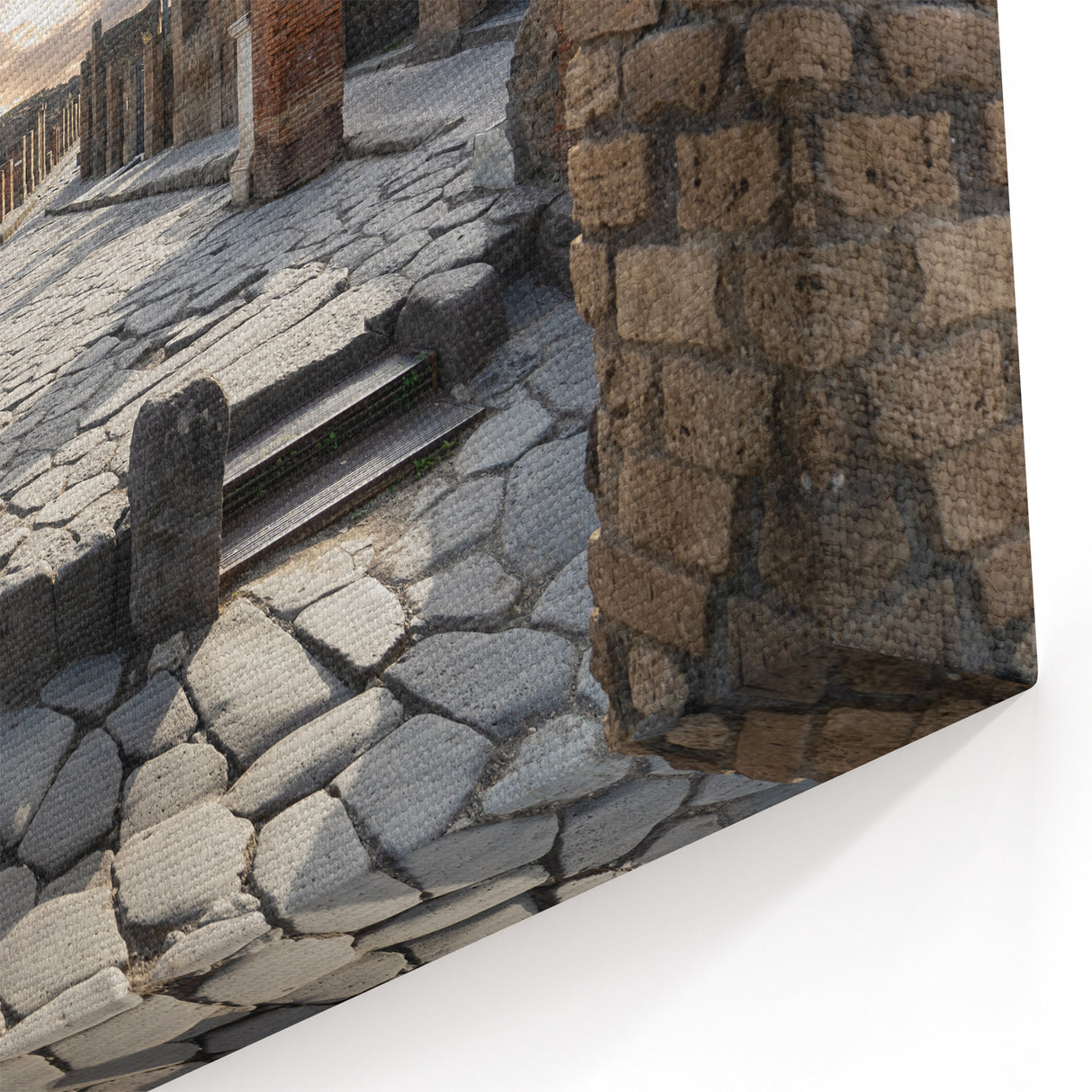 Ancient Ruins Wall Art - Historic Street Canvas Print for Timeless Decor