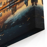 Burj Al Arab Nightscape Art - Dubai Luxury Hotel Canvas Prints